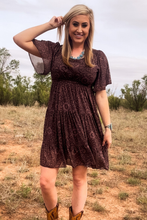 Bronzed Bloom Tooled Print Mesh Dress