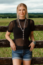 Desparado Short Sleeved Mesh Top