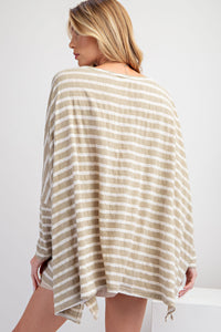 Twisted Sister Sage Striped Top