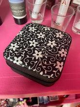 Black Vegan Leather Zip Jewelry Box