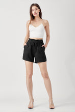 Risen Brand Paperbag Linen Shorts Black