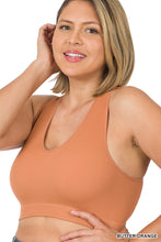 Rust color bra no padding, not adjustable, super stretchy & soft 