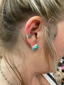 Sterling Silver & Turquoise Ear Cuffs