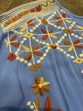Western Lady  Crinkle Embroidered Top