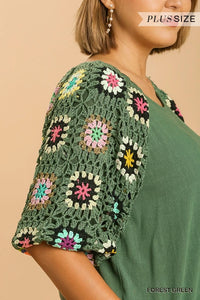 The Joplin Crochet Sleeve Top