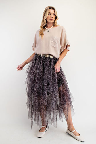 Lady Leopard Tulle Skirt