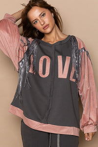 Endless Love Sequin Fringe Sweatshirt