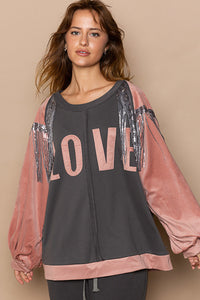 Endless Love Sequin Fringe Sweatshirt