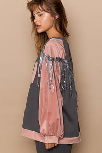 Endless Love Sequin Fringe Sweatshirt