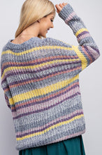 Lemonberry Striped Chunky Sweater