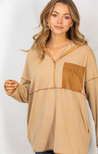 The Camel Ribbed Top