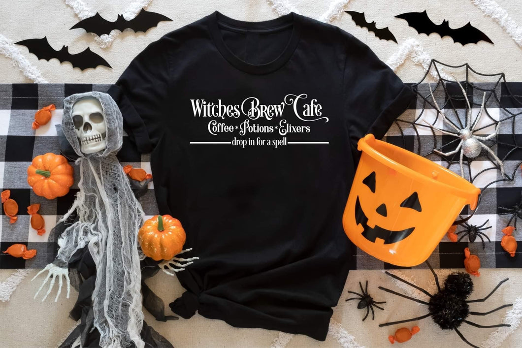 Witches Brew Cafe Halloween Tee