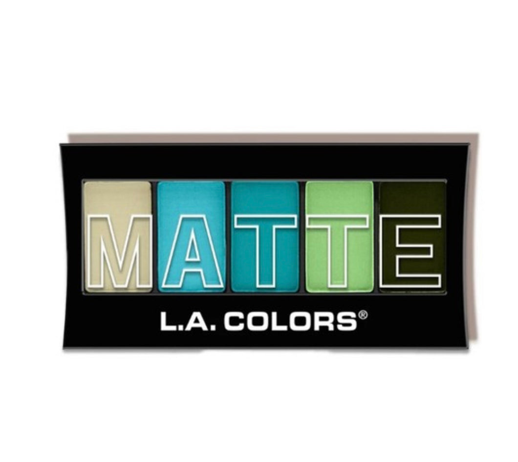 LA Colors Green & Blue Matte Eyeshadow Palette